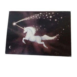 Vintage Andy Mack Unicorn Art 1980s Postcard